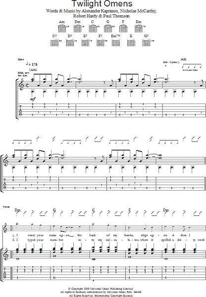 open zoom image for Twilight Omens - Guitar TAB, New, Main