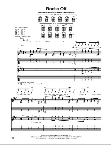 open zoom image for Rocks Off - Guitar TAB, New, Main