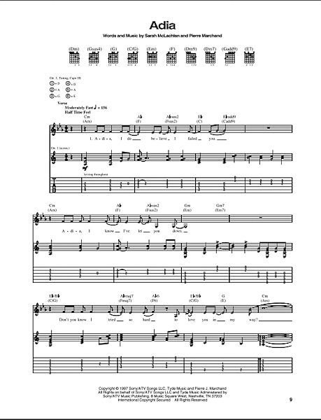 open zoom image for Adia - Guitar TAB, New, Main