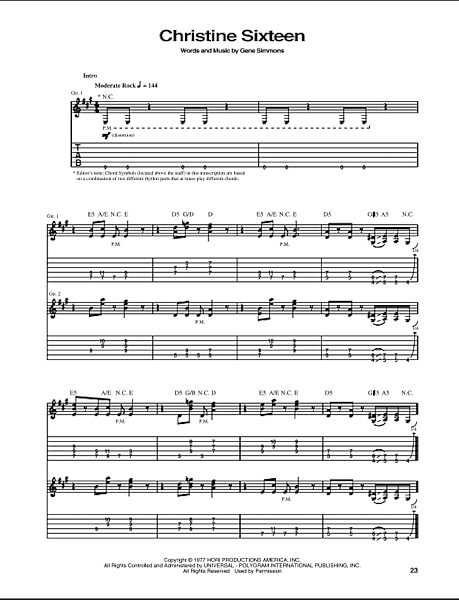 open zoom image for Christine Sixteen - Guitar TAB, New, Main