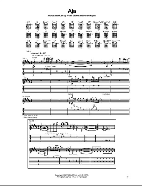 open zoom image for Aja - Guitar TAB, New, Main
