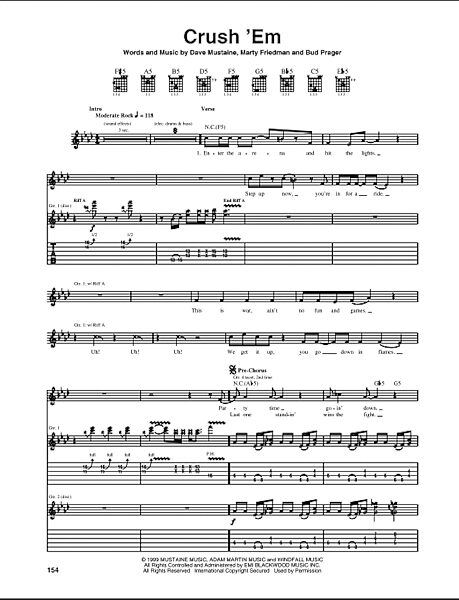 open zoom image for Crush 'Em - Guitar TAB, New, Main