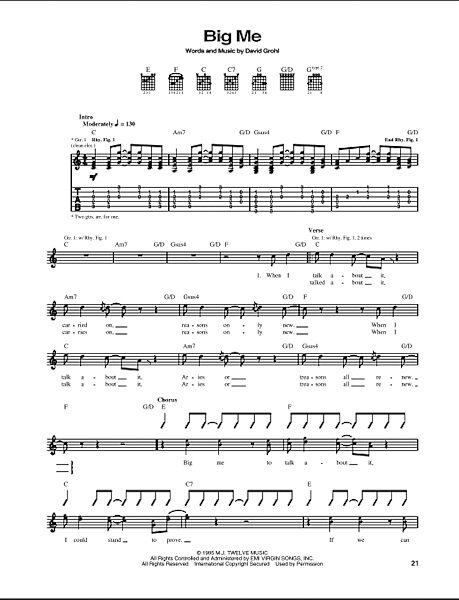 open zoom image for Big Me - Guitar TAB, New, Main