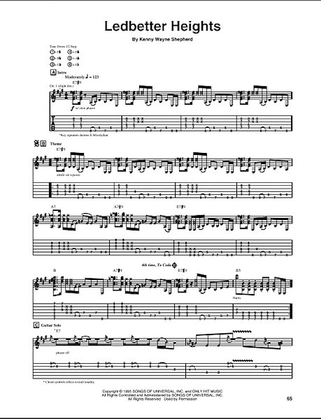 open zoom image for Ledbetter Heights - Guitar TAB, New, Main