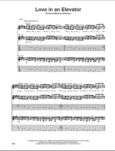 open zoom image for Love In An Elevator - Guitar TAB, New, Main