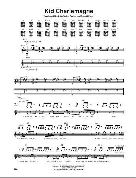 open zoom image for Kid Charlemagne - Guitar TAB, New, Main