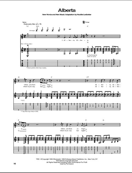 open zoom image for Alberta - Guitar TAB, New, Main
