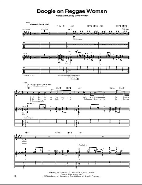 open zoom image for Boogie On Reggae Woman - Guitar TAB, New, Main