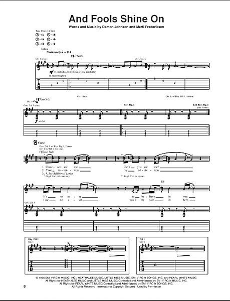 open zoom image for And Fools Shine On - Guitar TAB, New, Main