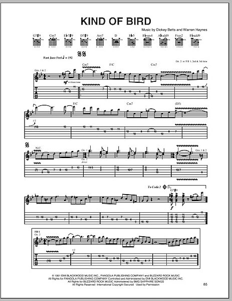 open zoom image for Kind Of Bird - Guitar TAB, New, Main