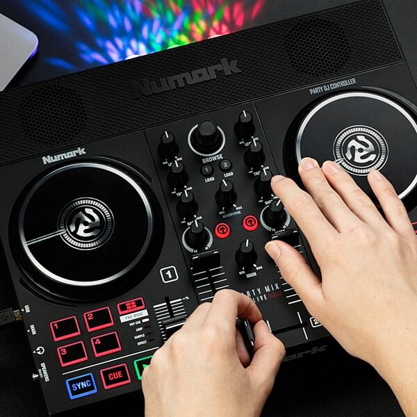 open zoom image for Numark Party Mix Live DJ Controller with Lights, New, In Use