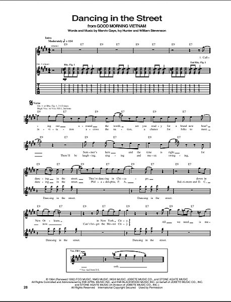 open zoom image for Dancing In The Street - Guitar TAB, New, Main