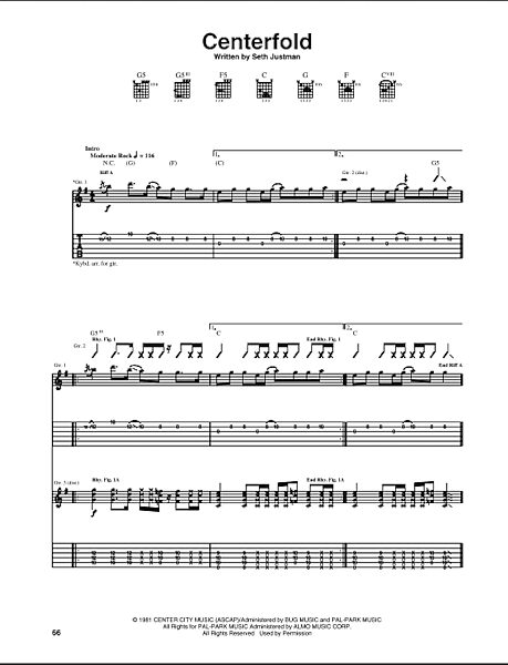open zoom image for Centerfold - Guitar TAB, New, Main