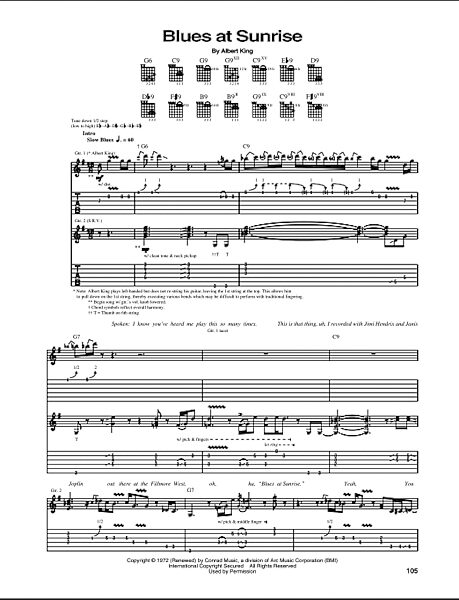 open zoom image for Blues At Sunrise - Guitar TAB, New, Main