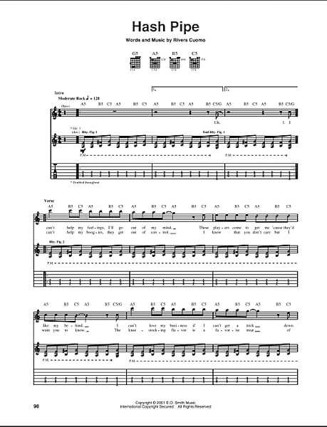 open zoom image for Hash Pipe - Guitar TAB, New, Main