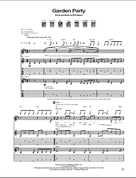open zoom image for Garden Party - Guitar TAB, New, Main