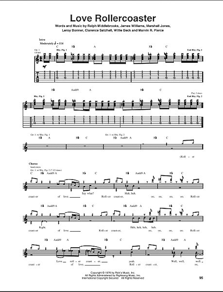 open zoom image for Love Rollercoaster - Guitar TAB, New, Main
