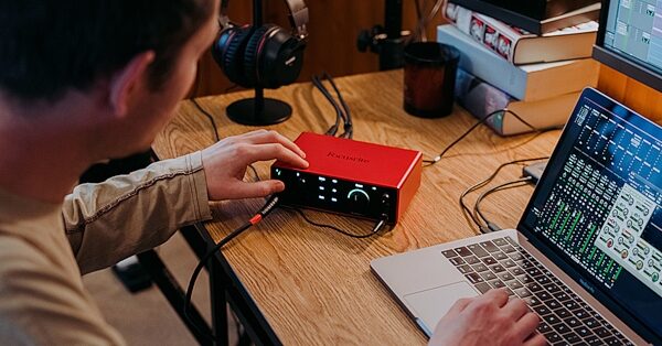 open zoom image for Focusrite Scarlett 4i4 Gen 4 USB Audio Interface, Open Box (Very Good), In Use