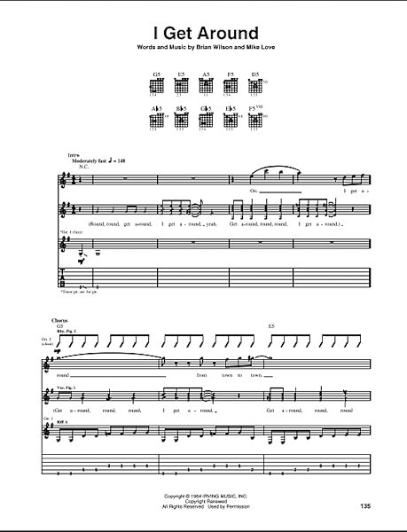 open zoom image for I Get Around - Guitar TAB, New, Main