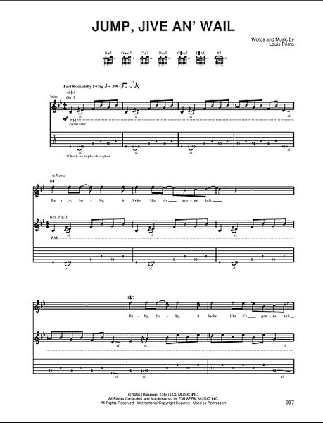 open zoom image for Jump, Jive An' Wail - Guitar TAB, New, Main