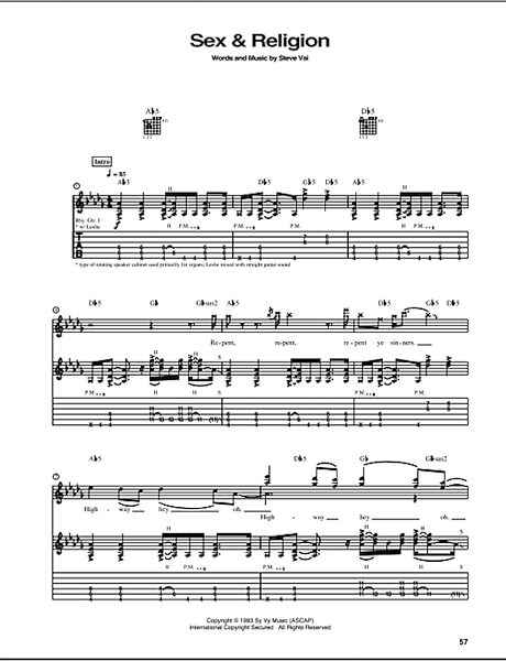 open zoom image for Sex & Religion - Guitar TAB, New, Main