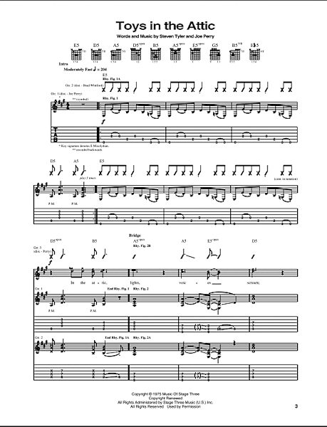 open zoom image for Toys In The Attic - Guitar TAB, New, Main