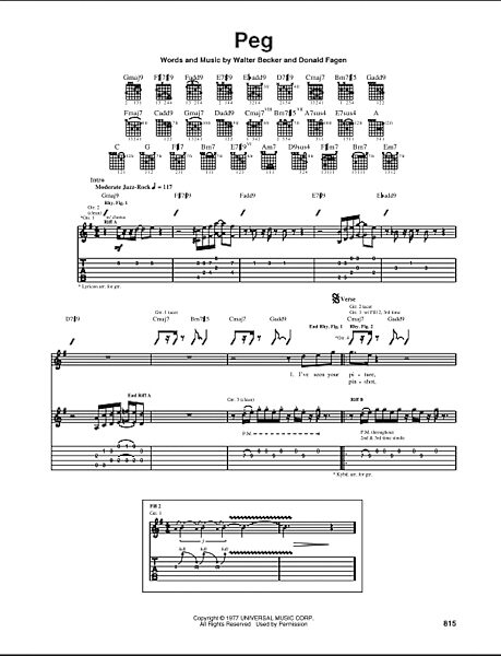 open zoom image for Peg - Guitar TAB, New, Main
