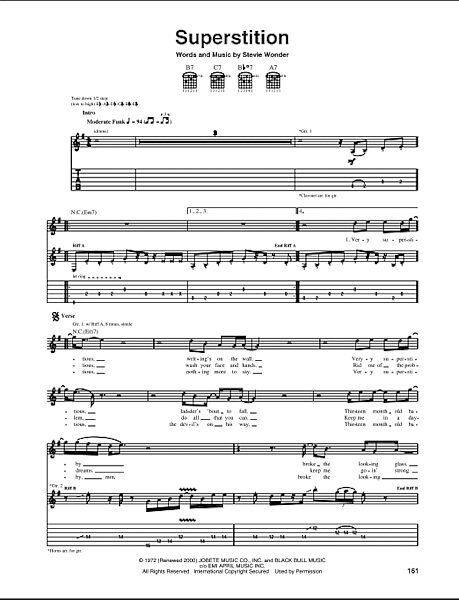 open zoom image for Superstition - Guitar TAB, New, Main