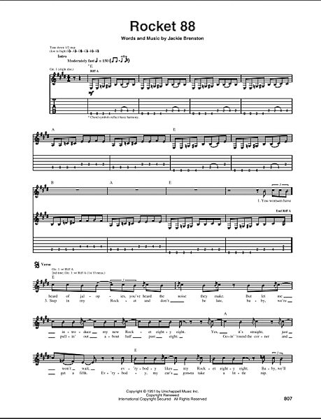 open zoom image for Rocket 88 - Guitar TAB, New, Main