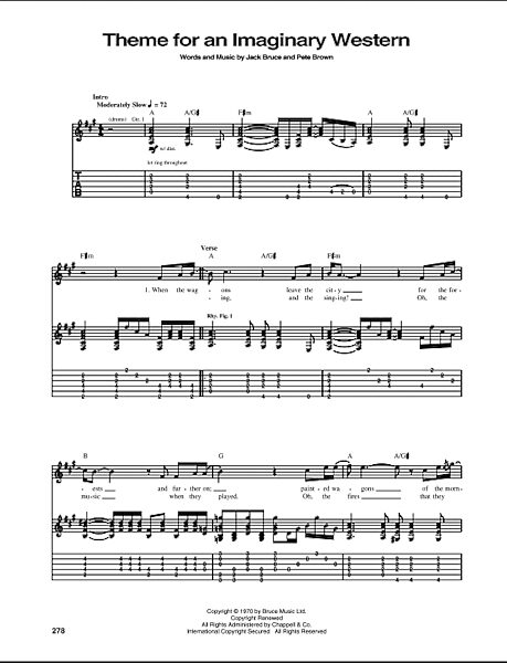 open zoom image for Theme For An Imaginary Western - Guitar TAB, New, Main
