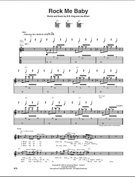 open zoom image for Rock Me Baby - Guitar TAB, New, Main
