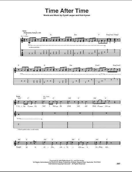 open zoom image for Time After Time - Guitar TAB, New, Main