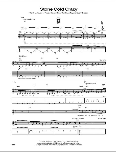 open zoom image for Stone Cold Crazy - Guitar TAB, New, Main