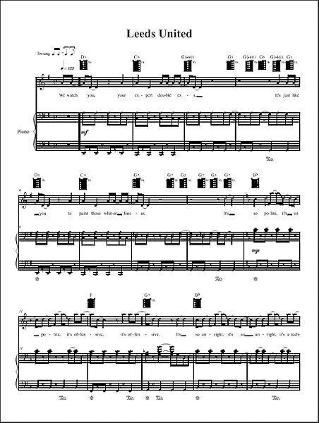 open zoom image for Leeds United - Piano/Vocal/Guitar, New, Main
