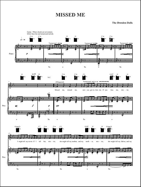 open zoom image for Missed Me - Piano/Vocal/Guitar, New, Main