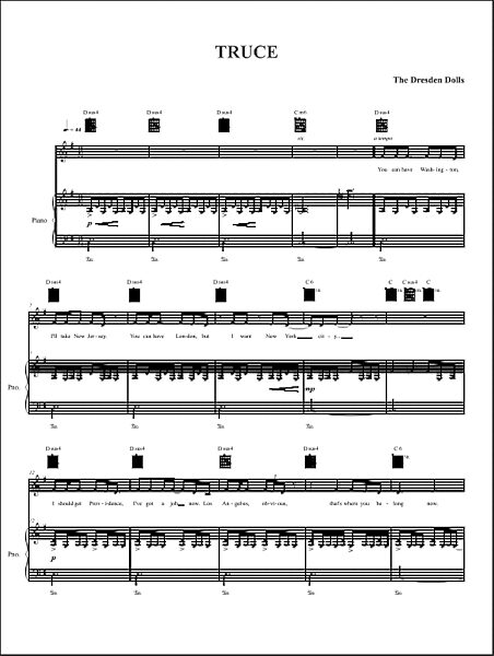open zoom image for Truce - Piano/Vocal/Guitar, New, Main