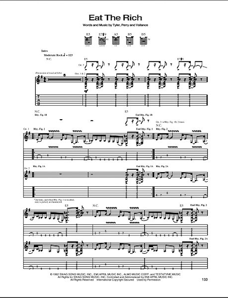 open zoom image for Eat The Rich - Guitar TAB, New, Main