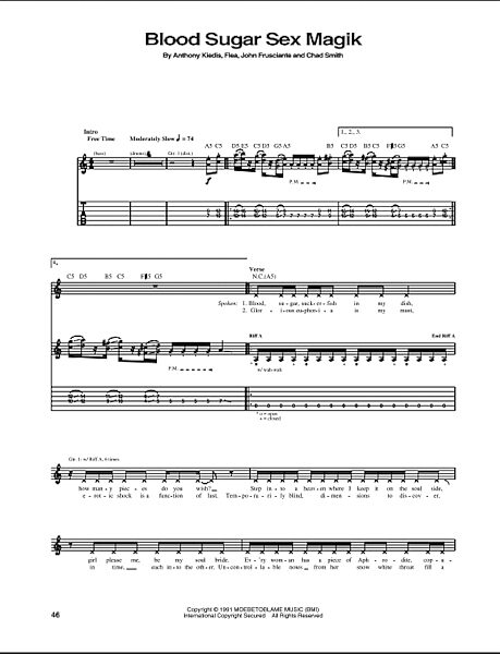 open zoom image for Blood Sugar Sex Magik - Guitar TAB, New, Main