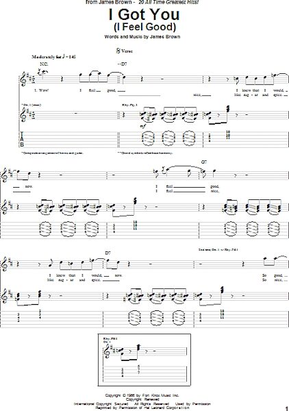 open zoom image for I Got You (I Feel Good) - Guitar TAB, New, Main