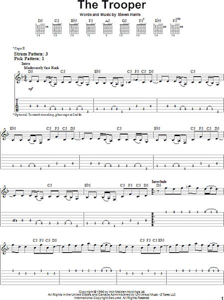 open zoom image for The Trooper - Easy Guitar with TAB, New, Main