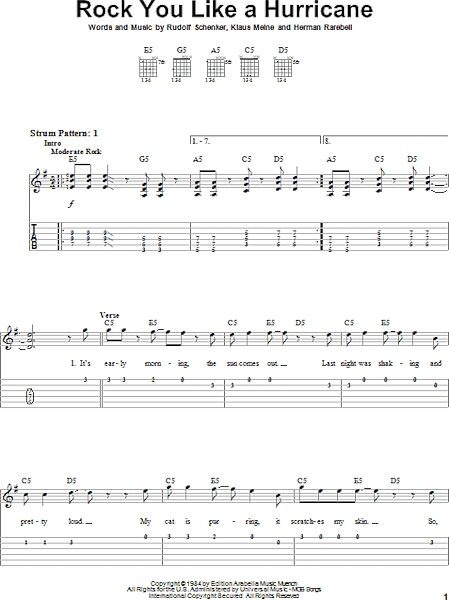 open zoom image for Rock You Like A Hurricane - Easy Guitar with TAB, New, Main