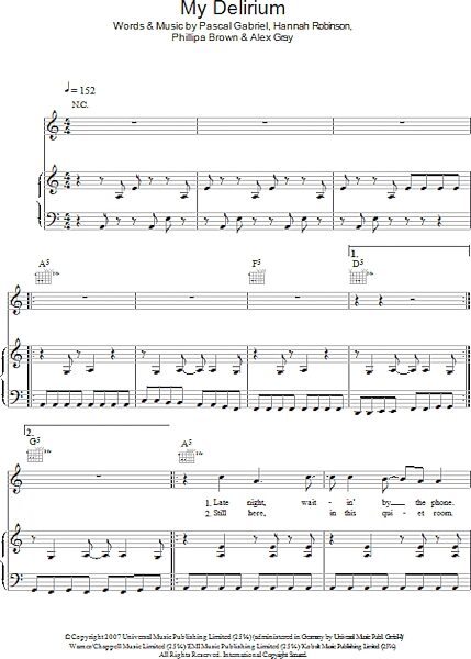 open zoom image for My Delirium - Piano/Vocal/Guitar, New, Main