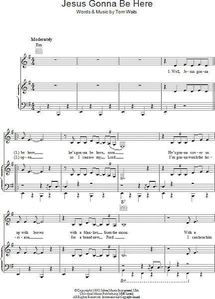 open zoom image for Jesus Gonna Be Here - Piano/Vocal/Guitar, New, Main