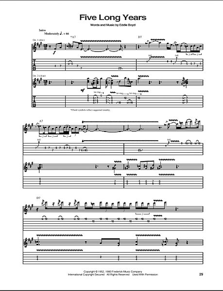 open zoom image for Five Long Years - Guitar TAB, New, Main