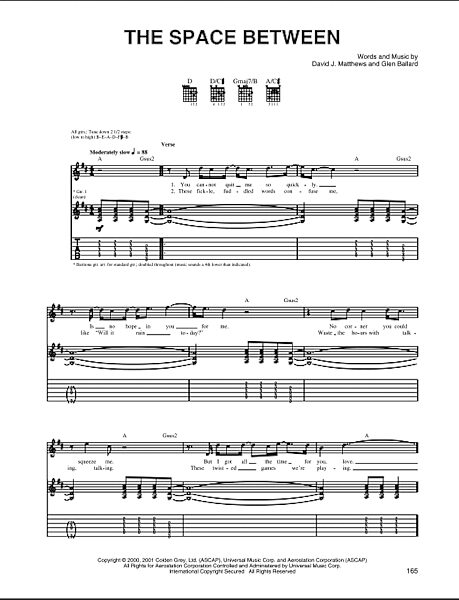 open zoom image for The Space Between - Guitar TAB, New, Main