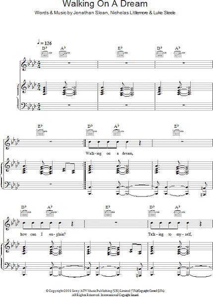 open zoom image for Walking On A Dream - Piano/Vocal/Guitar, New, Main