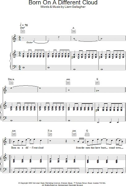 open zoom image for Born On A Different Cloud - Piano/Vocal/Guitar, New, Main