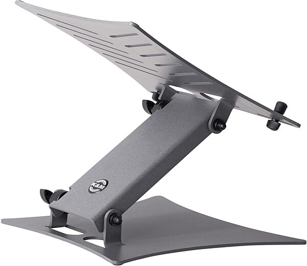 open zoom image for K&M Laptop Stand, Gray, 12195, Detail Side