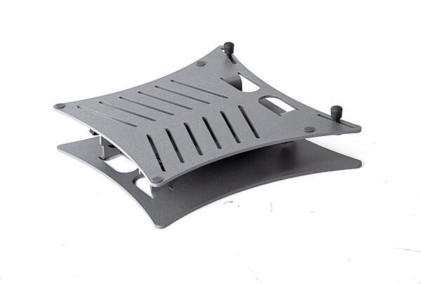 open zoom image for K&M Laptop Stand, Gray, 12195, Detail Side