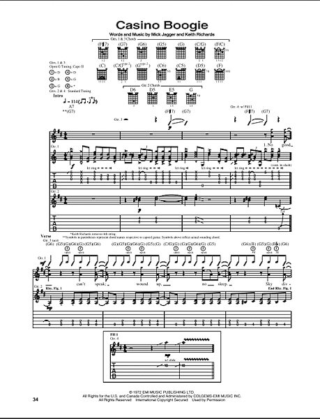open zoom image for Casino Boogie - Guitar TAB, New, Main